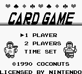 Card Game title screen for GameBoy